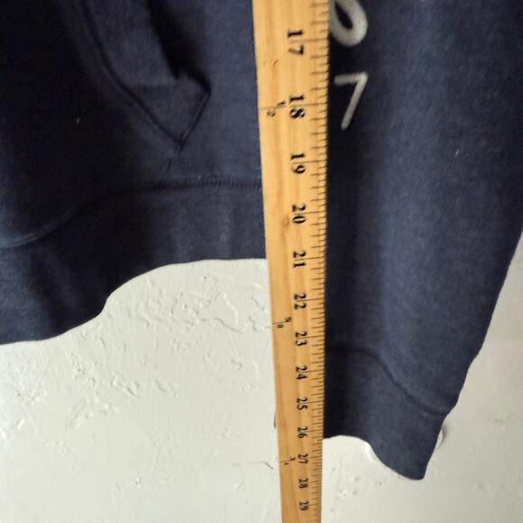 Aeropostale Y2k Style Navy Zip Up Hoodie Sweatshirt Logo Graphic‎ XL Full Zip - Picture 8 of 8